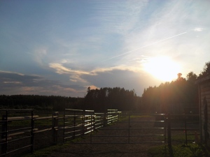 Sunset by the Barn