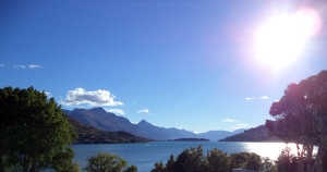 My daily view out the front window: Lake Wakatipu, Frankton, Queenstown, New Zealand
