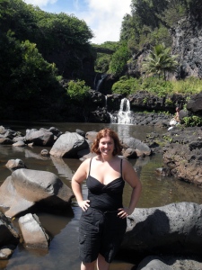 Moi in one of the seven sacred pools